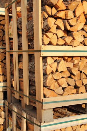 Split dry firewood