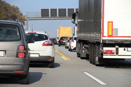 Traffic jam on the highway