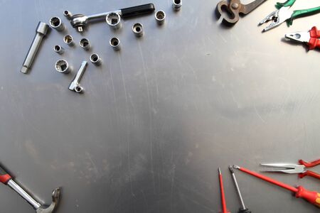 Tool on a tableの写真素材