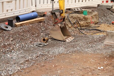 Construction work on a street