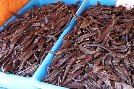 Carob for sale on a market in Croatia