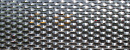 A metal grid as a background