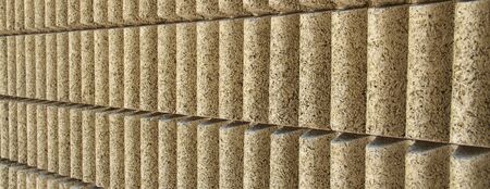 A modern soundproofing wall on wood concrete in Austriaの写真素材