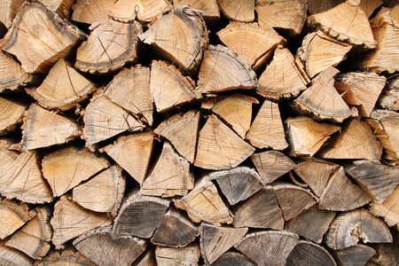 Split dry firewood