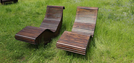 two loungers in a park
