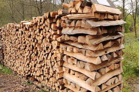 many split wood as firewood