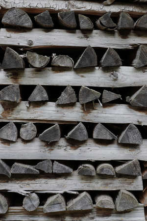stacked dry firewood as a background