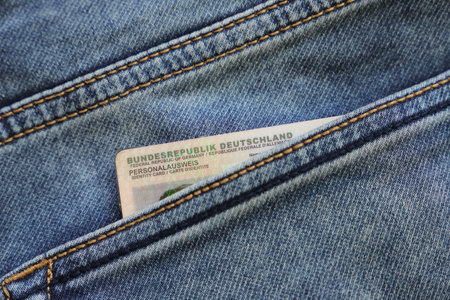a new German identity card with the inscription Federal Republic of Germany and identity card in a...