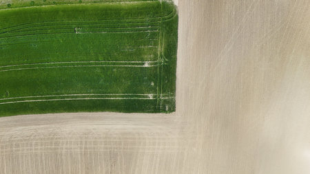 a landscape shot with a drone