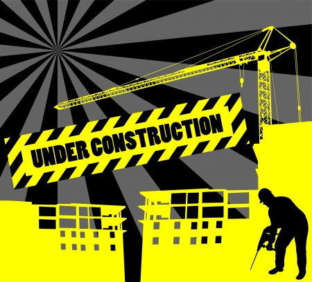 under construction backgroundのイラスト素材