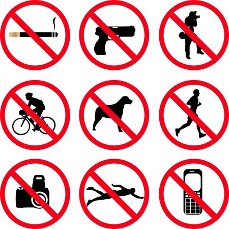 Prohibited No Stop Signのイラスト素材