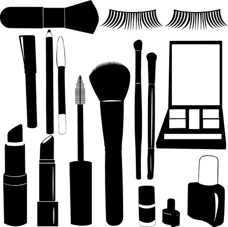 Make Up Silhouettes - vectorのイラスト素材