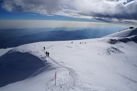 During travel on Mount Elbrus 