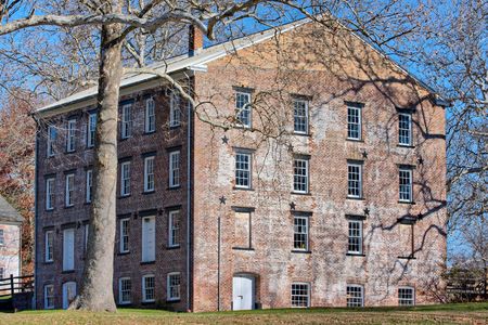 An old general store in Allaire Village, New Jersey. Allaire village was a bog iron industry town in New Jersey during the early 19th century. の写真素材
