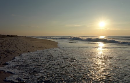 Sunrise, Atlantic ocean coast, MD, USAの写真素材