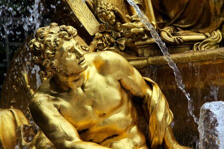 Fragment of fountain in park of Versailles, Franceの写真素材
