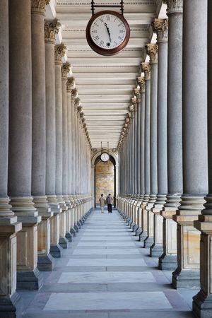 Time is passing... (colonnade in Karlovy Vary, Czech Republic)