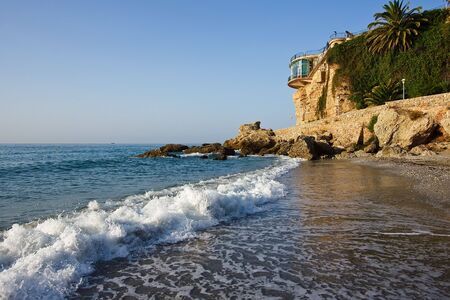 View on Balcony of Europe, Nerja, Spainの写真素材