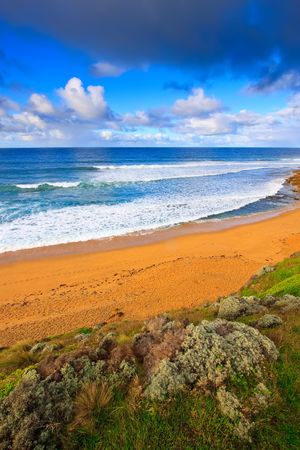 Ocean coast, Great Ocean Road, VIC, Australiaの写真素材