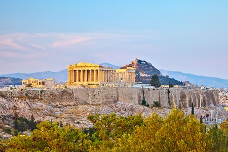 View on Acropolis, Athens, Greeceの写真素材