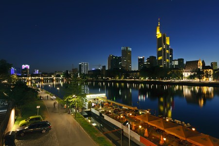Frankfurt at nightの写真素材