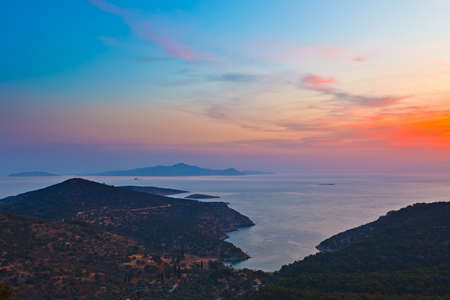 Greek islands before sunrise の写真素材