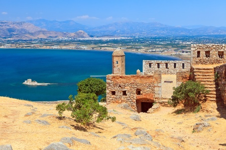 The ruins of Palamidi castle in Nafplion, Greece の写真素材