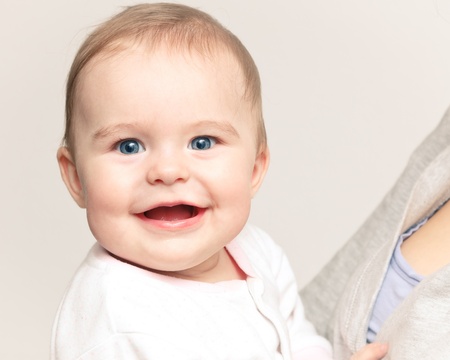 Cute smiling babyの写真素材
