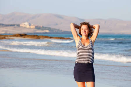 Young woman on a beach