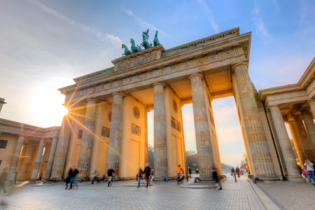 Brandenburg gate at sunset Brandenburg gate at sunset