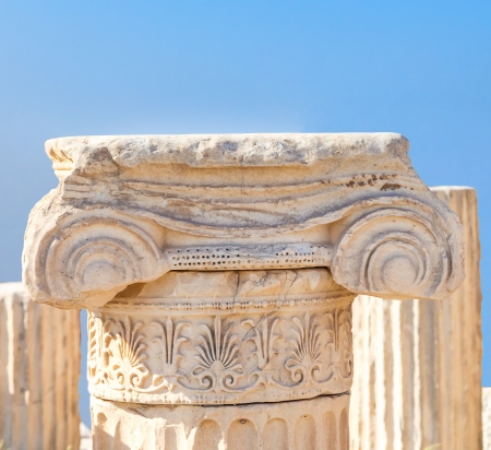 Antique greek columnの写真素材