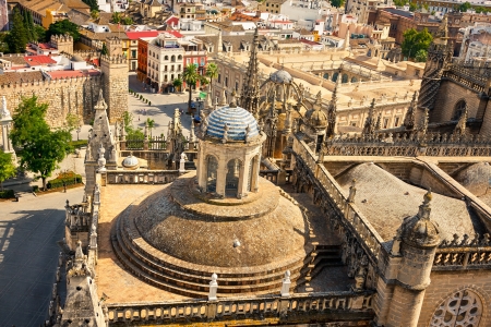 Gate to La Giralda in Sevillaの写真素材