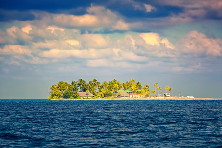 Beautiful island in the ocean, Maldivesの写真素材