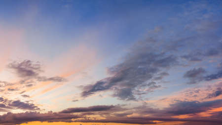 Natural background: dramatic sky at sunsetの写真素材