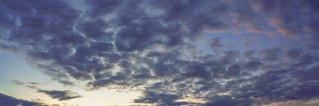 Natural background: dramatic sky at sunset