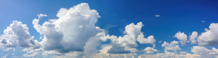 Natural background: dramatic blue sky at sunny dayの写真素材