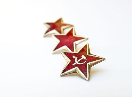 Communistic red starsの写真素材