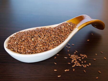 Flax seed is very healthy for our digestion and nutrition.の写真素材