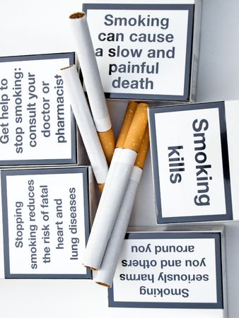 Messages of  warning about  one bad habit.の写真素材