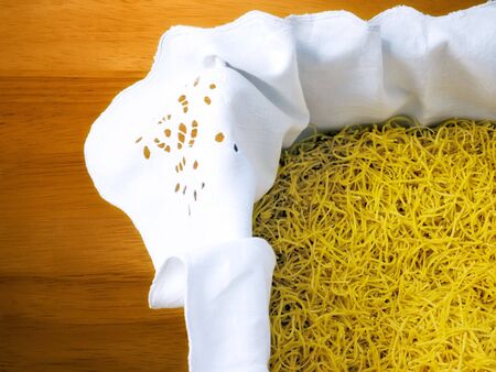 Homemade noodles from the kitchen of my grandmother.の写真素材