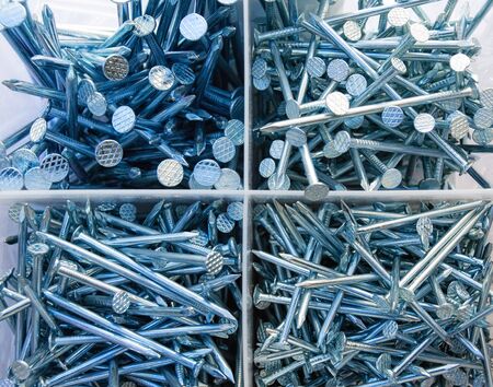 Closeup view of the many nails.の写真素材