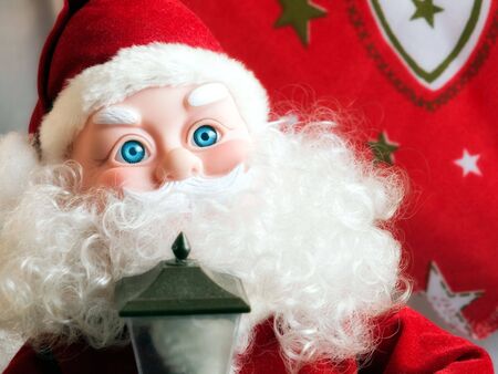Portrait of Santa Claus with cyan blue eyes...の写真素材