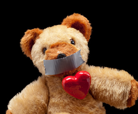 Conceptual image of some blackmailed passioned lover.の写真素材