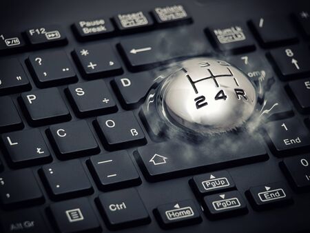 Metaphoric image about acceleration of computers or Internet.