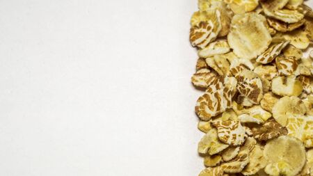 oatmeal on a white background. oatmeal