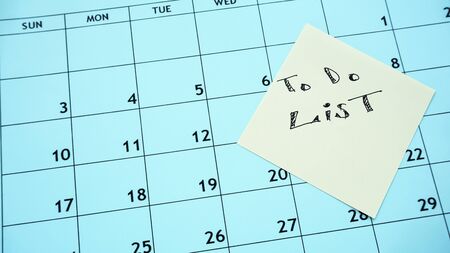 to do list .the to do list and a calendar with a list