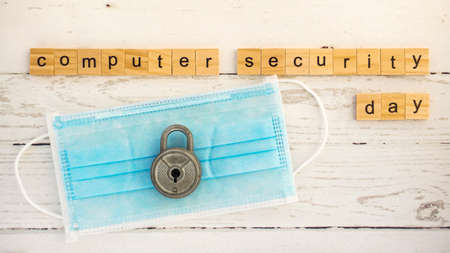 Computer Security Day.words from wooden cubes with letters photoの写真素材