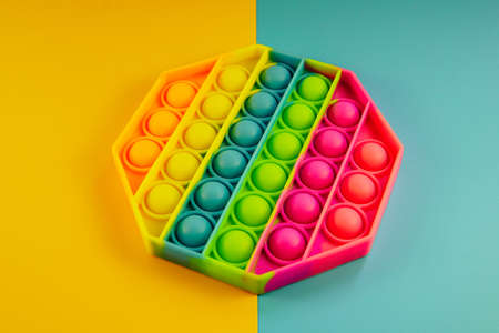 Pop it fidget toy anti-stress toy pop it, burst bubbles, the development of fine motor skills of...