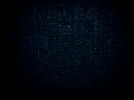abstract background of dark blue wall with a line of wooden planksの素材