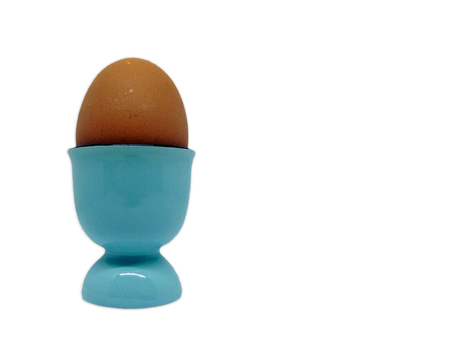 Blue Egg Cup Isolated on White Background